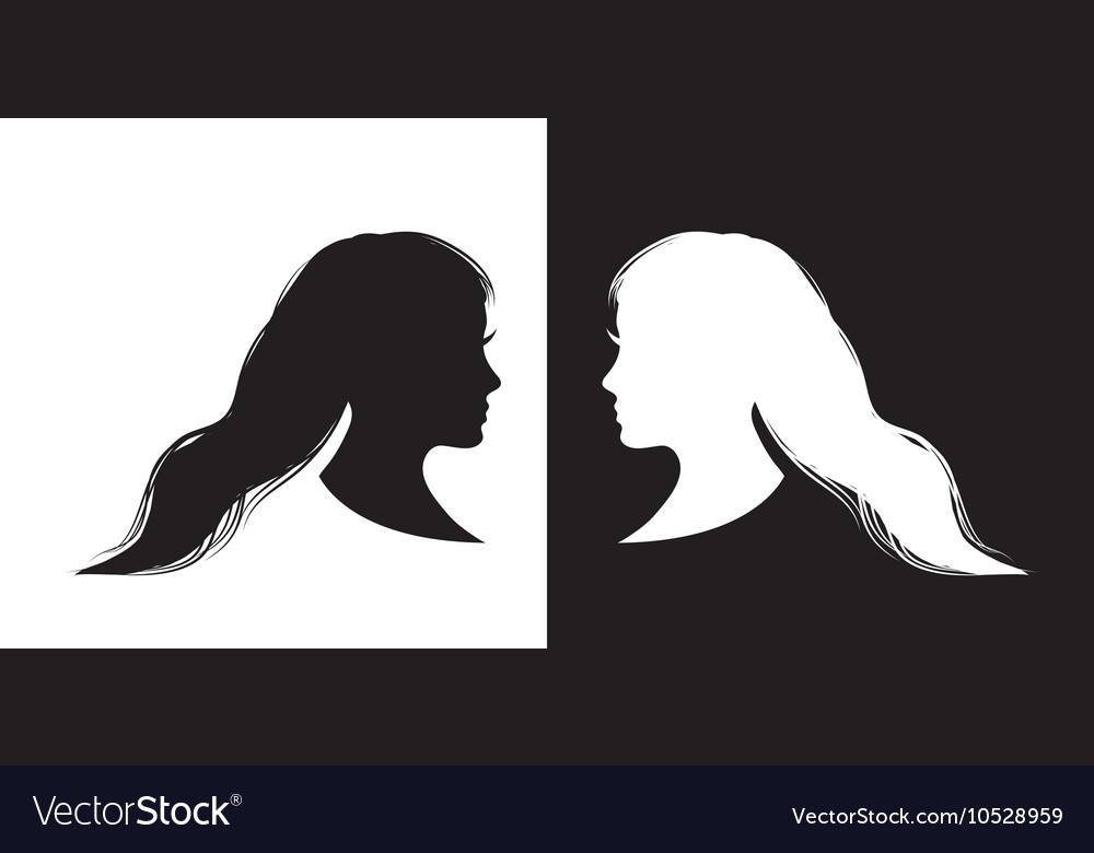 Abstract silhouette a girl in profile Royalty Free Vector