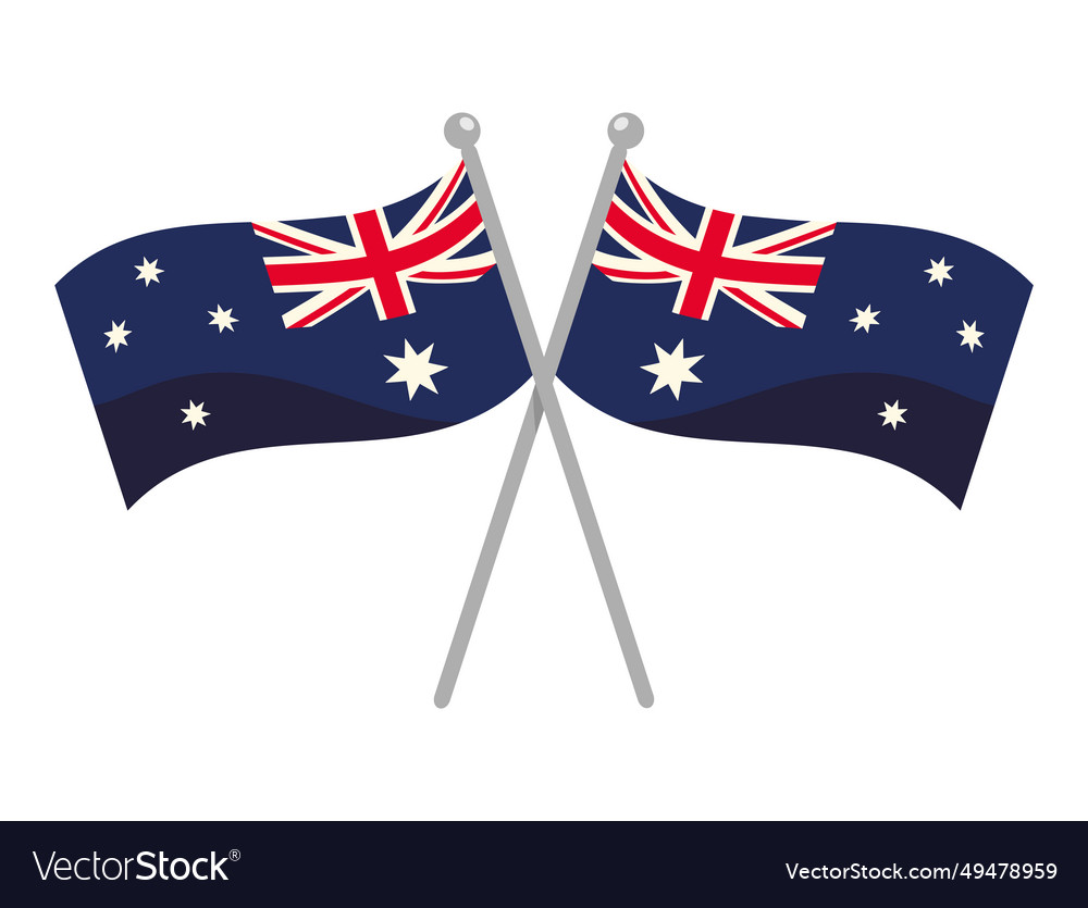 Australia day flags Royalty Free Vector Image - VectorStock