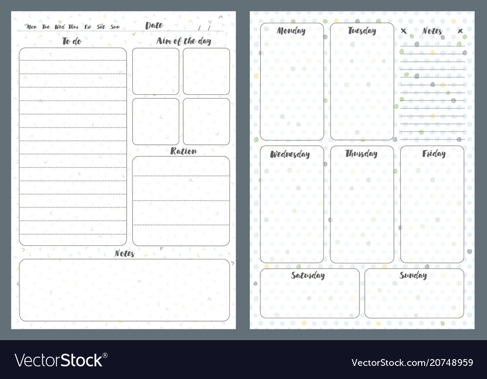Daily Planner & Notes Pages