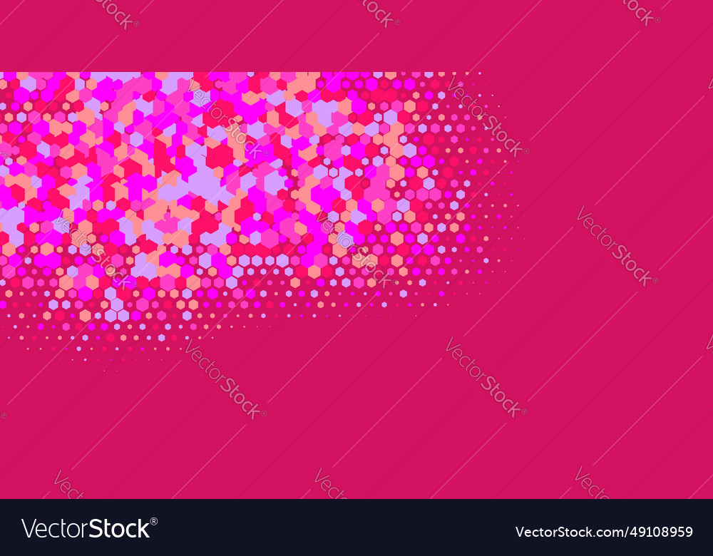 Geometric multi size hexagon with color