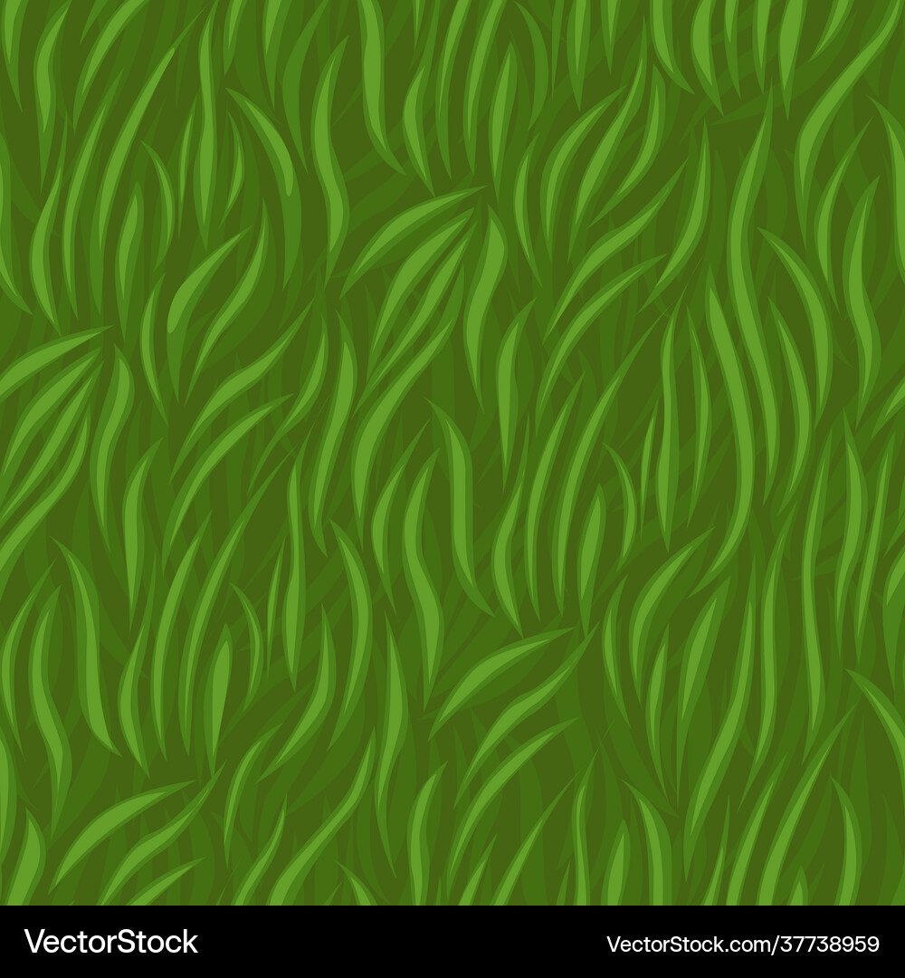 Grass seamless pattern texture green waves Vector Image