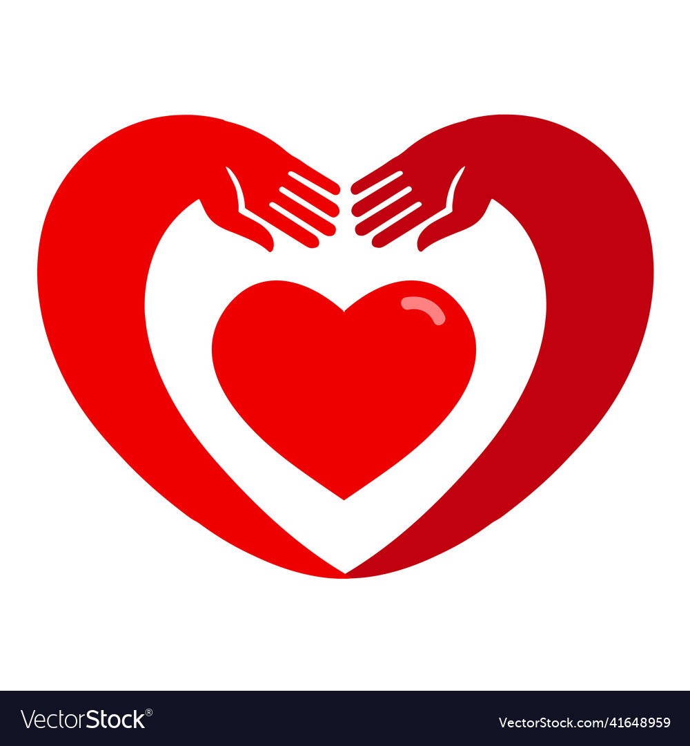 Heart love valentine logo Royalty Free Vector Image