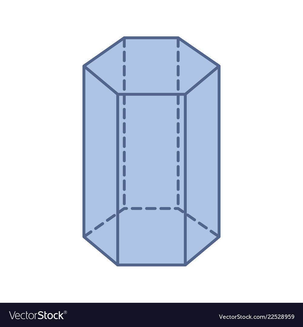 Hexagonal prism Royalty Free Vector Image - VectorStock