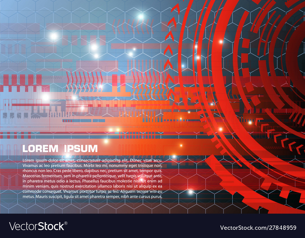 Hi-tech abstract colorful background in red color Vector Image Hi-tech abstract colorful background in red color