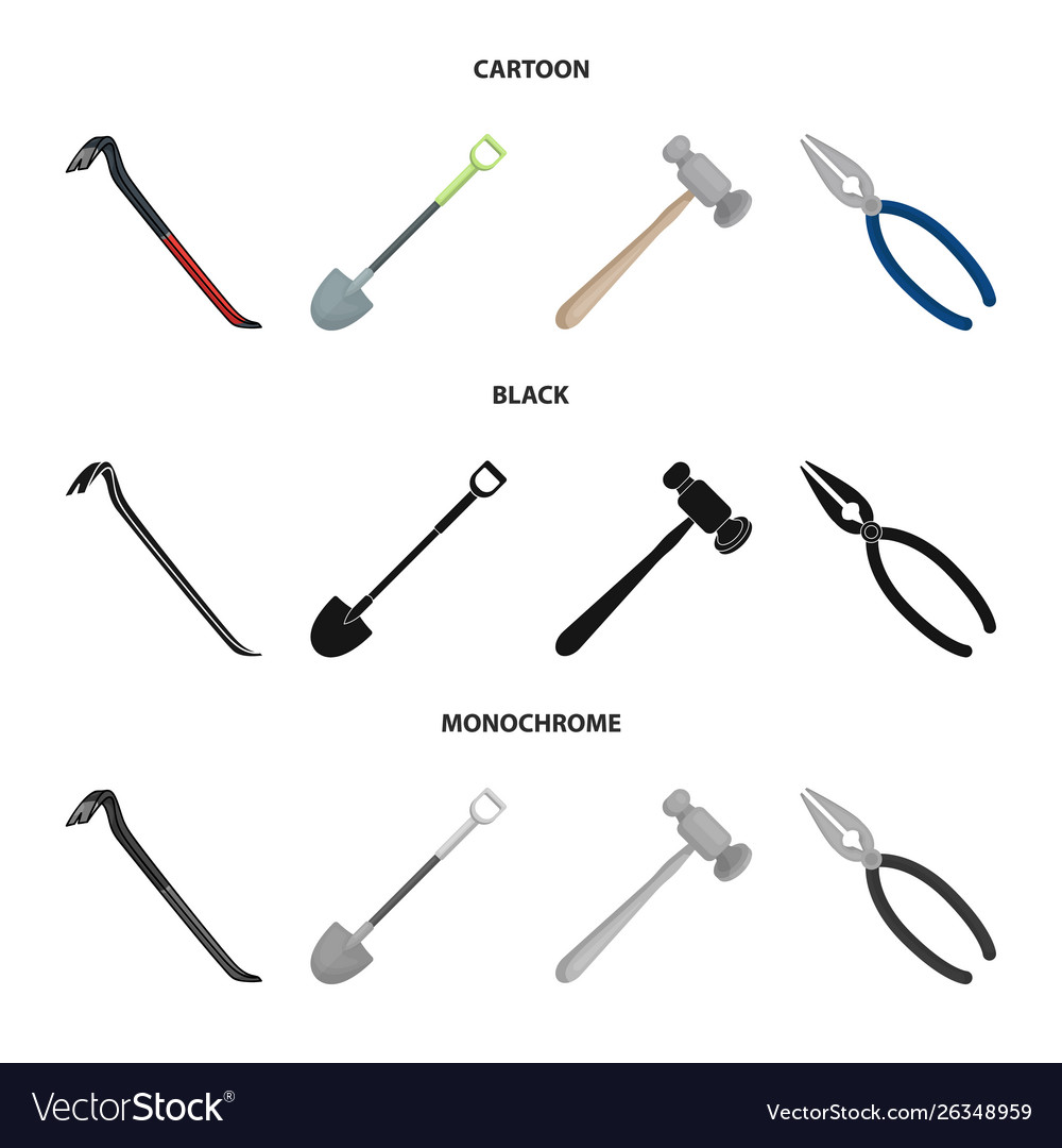 Isolated object tool and construction logo set
