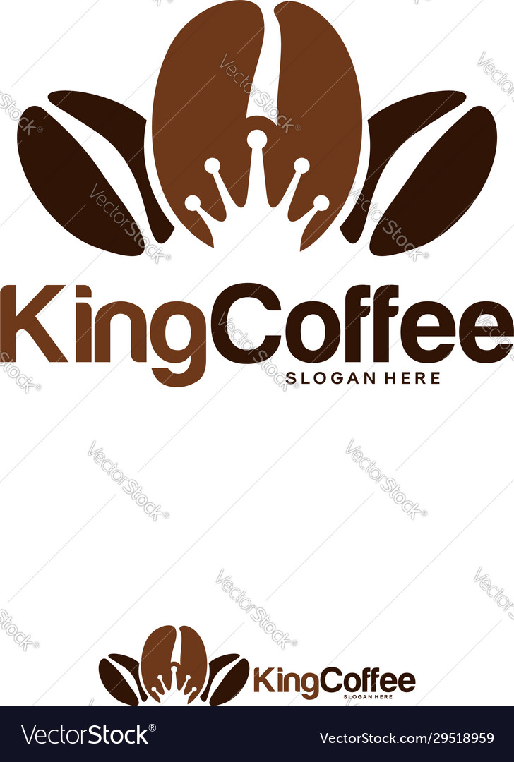 King coffee logo designs concept royal