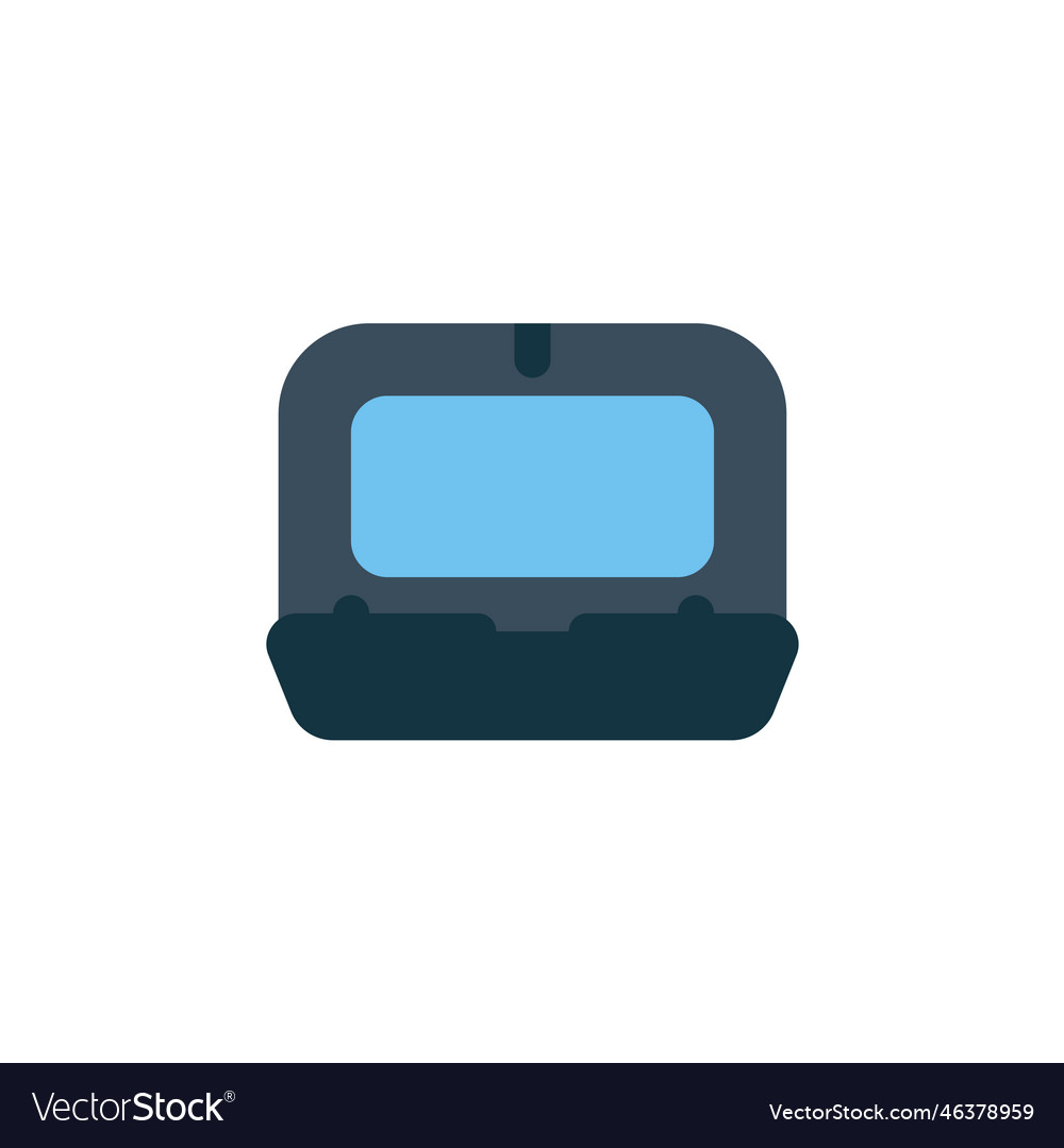 Laptop icon computer component flat style vector image Laptop icon computer component flat style