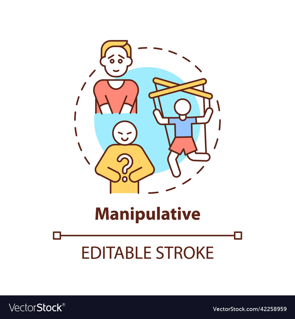 Manipulative concept icon Vector Image Manipulative concept icon
