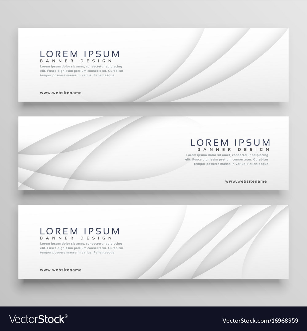 Modern White Header with Wavy Gradient