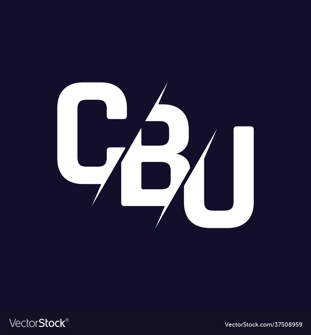 Monogram letters initial logo design cbu
