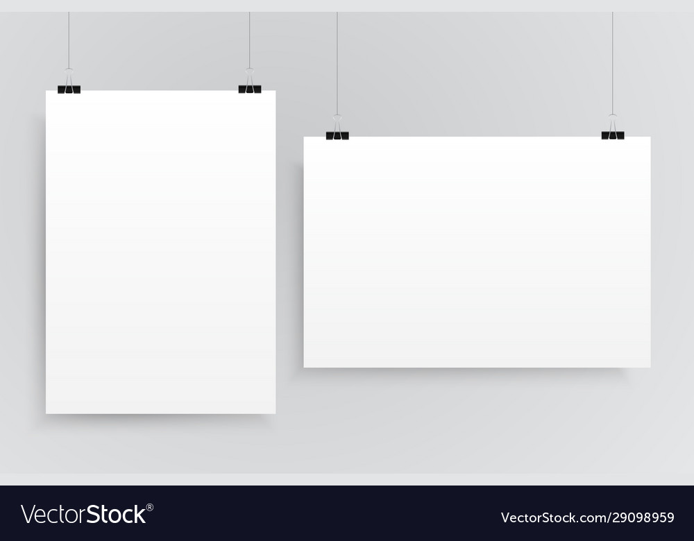 Two a4 rectangle format paper sheets Vector Image Two a4 rectangle format paper sheets