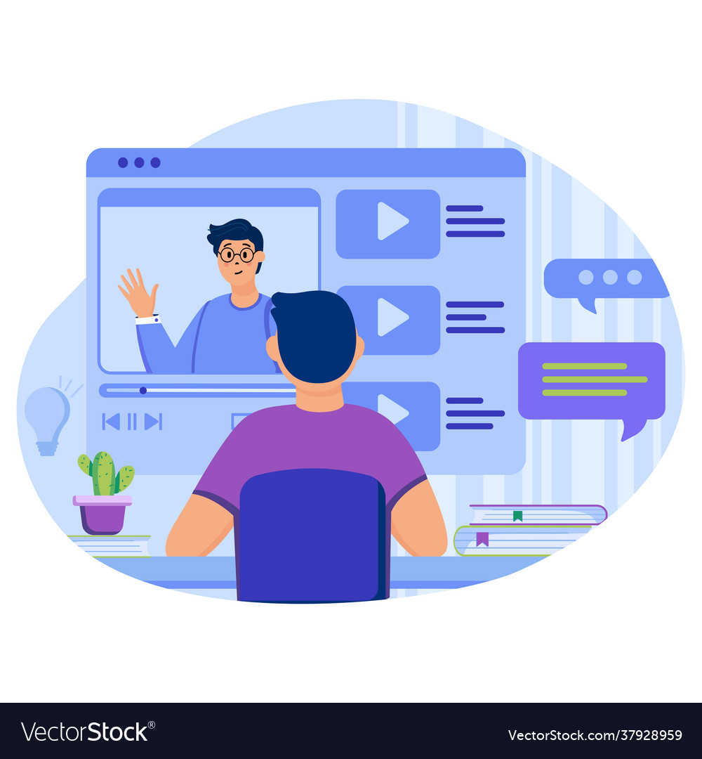 Video tutorials concept vector image Video tutorials concept