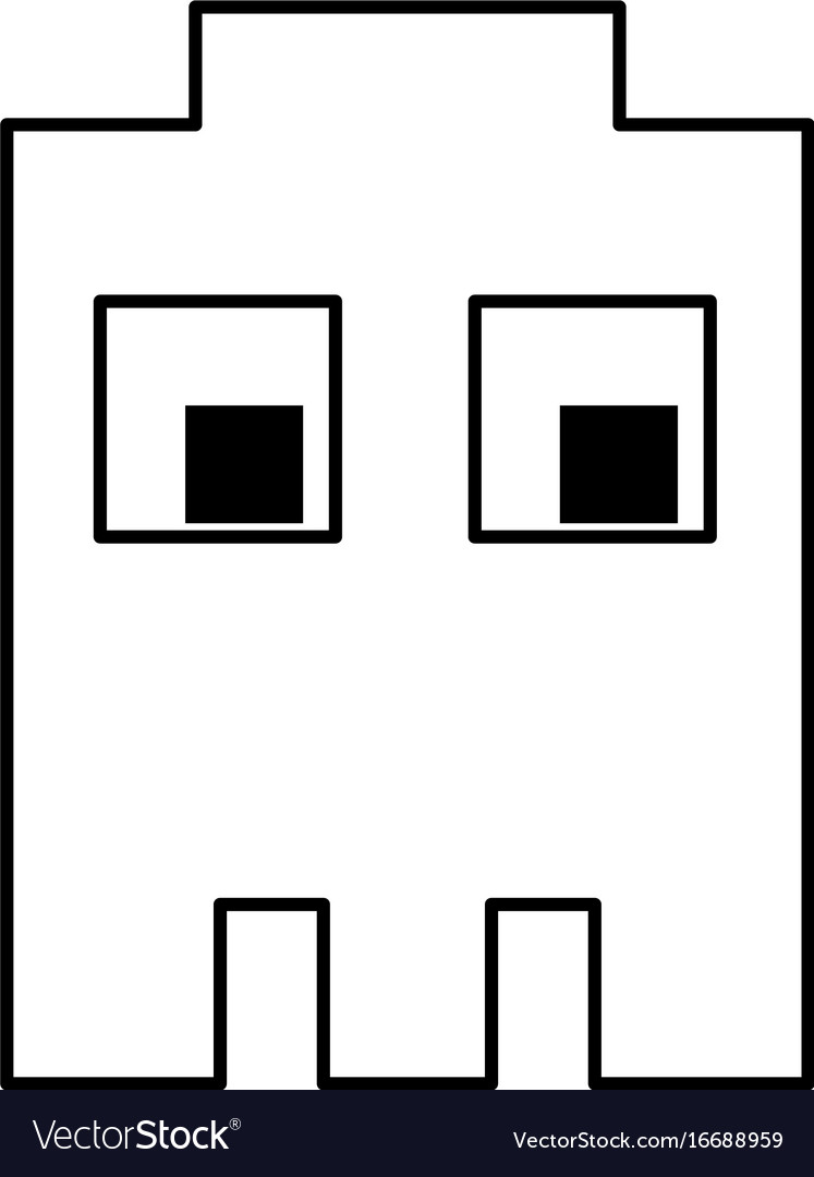 Videogame pixel character icon image