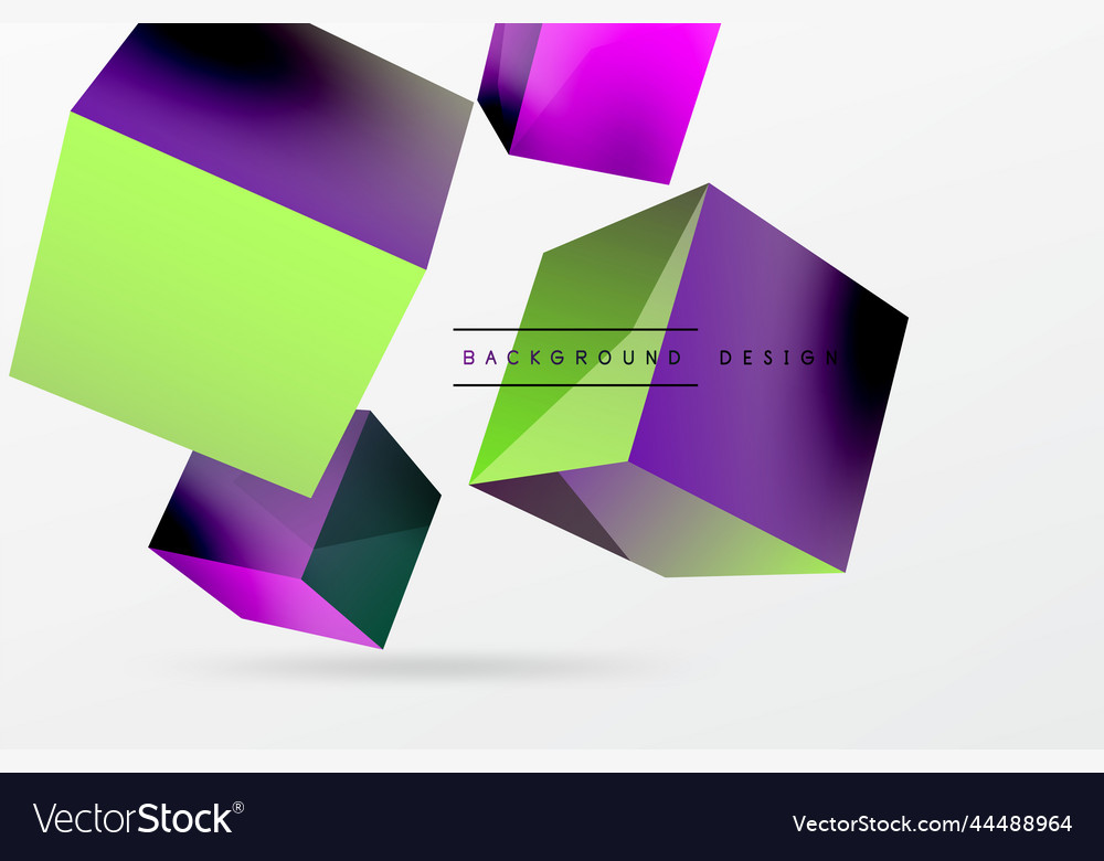 3d cubes abstract background composition vector image 3d cubes abstract background composition