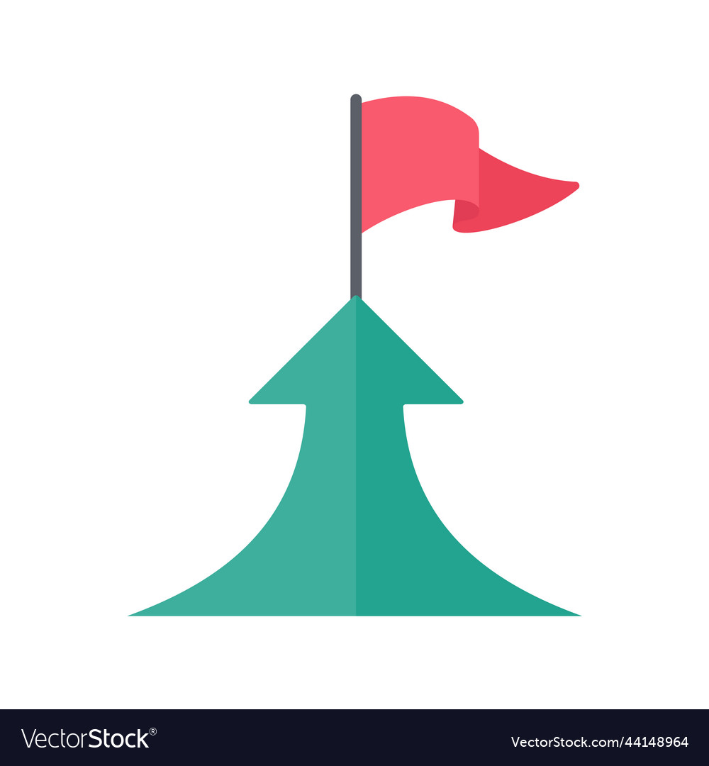 Arrow pointing towards the target concept vector image Arrow pointing towards the target concept