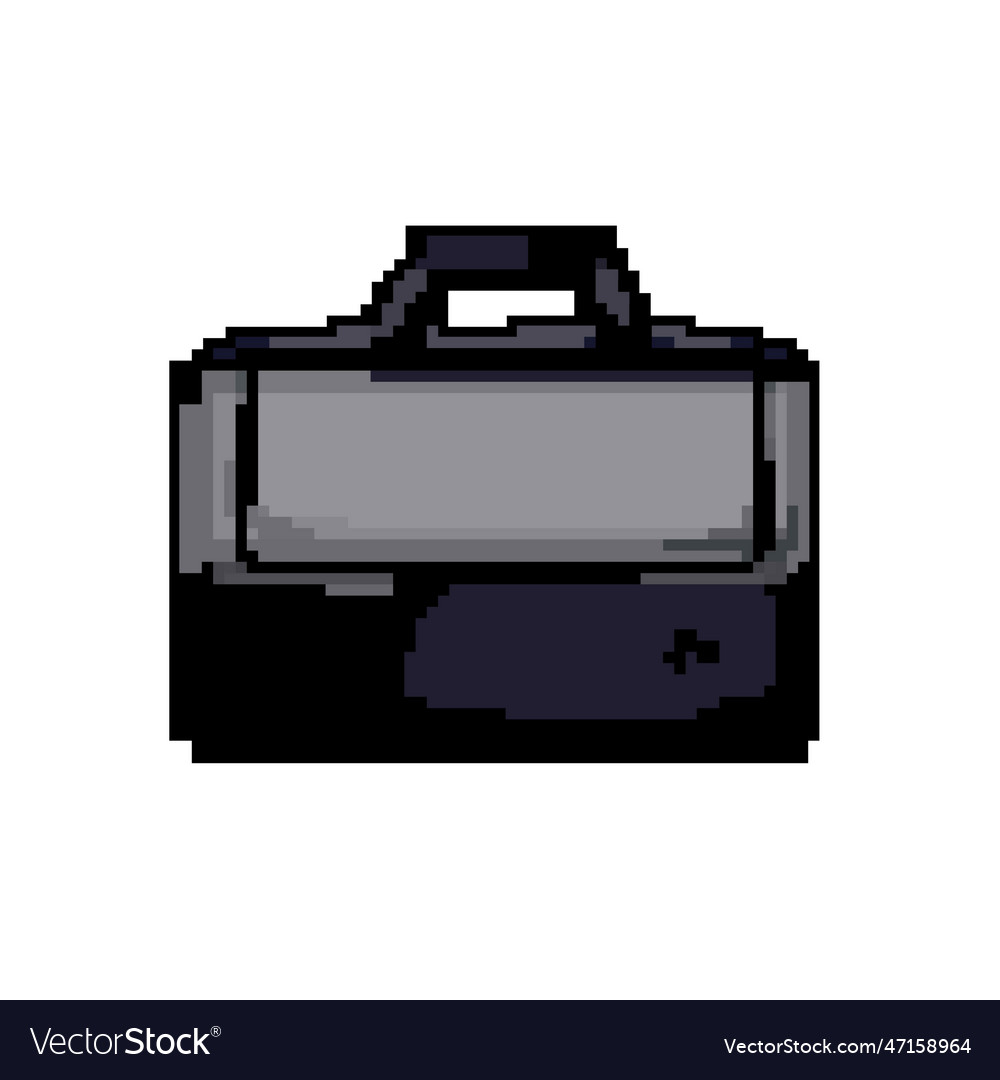 Case laptop bag game pixel art vector image Case laptop bag game pixel art