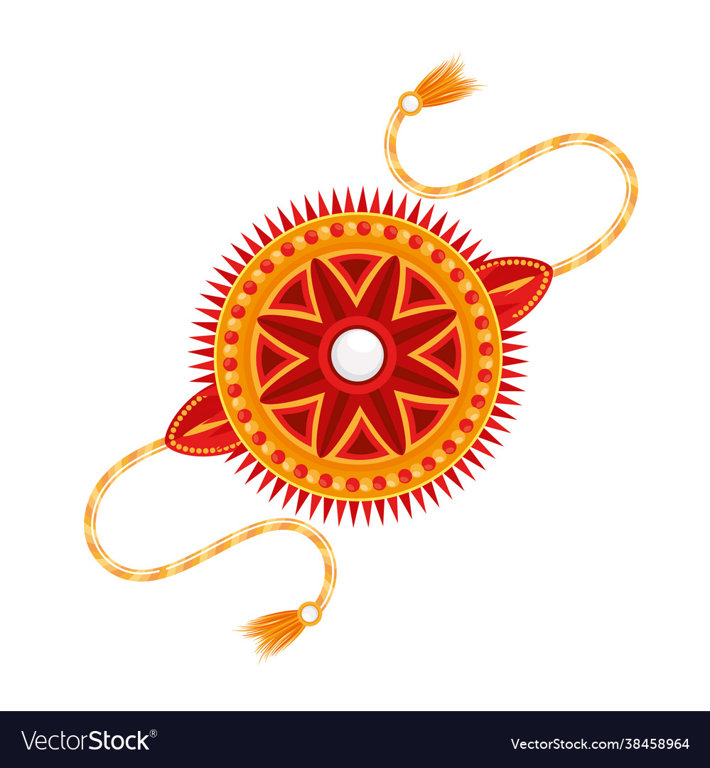 Circle raksha bandhan wristband Royalty Free Vector Image