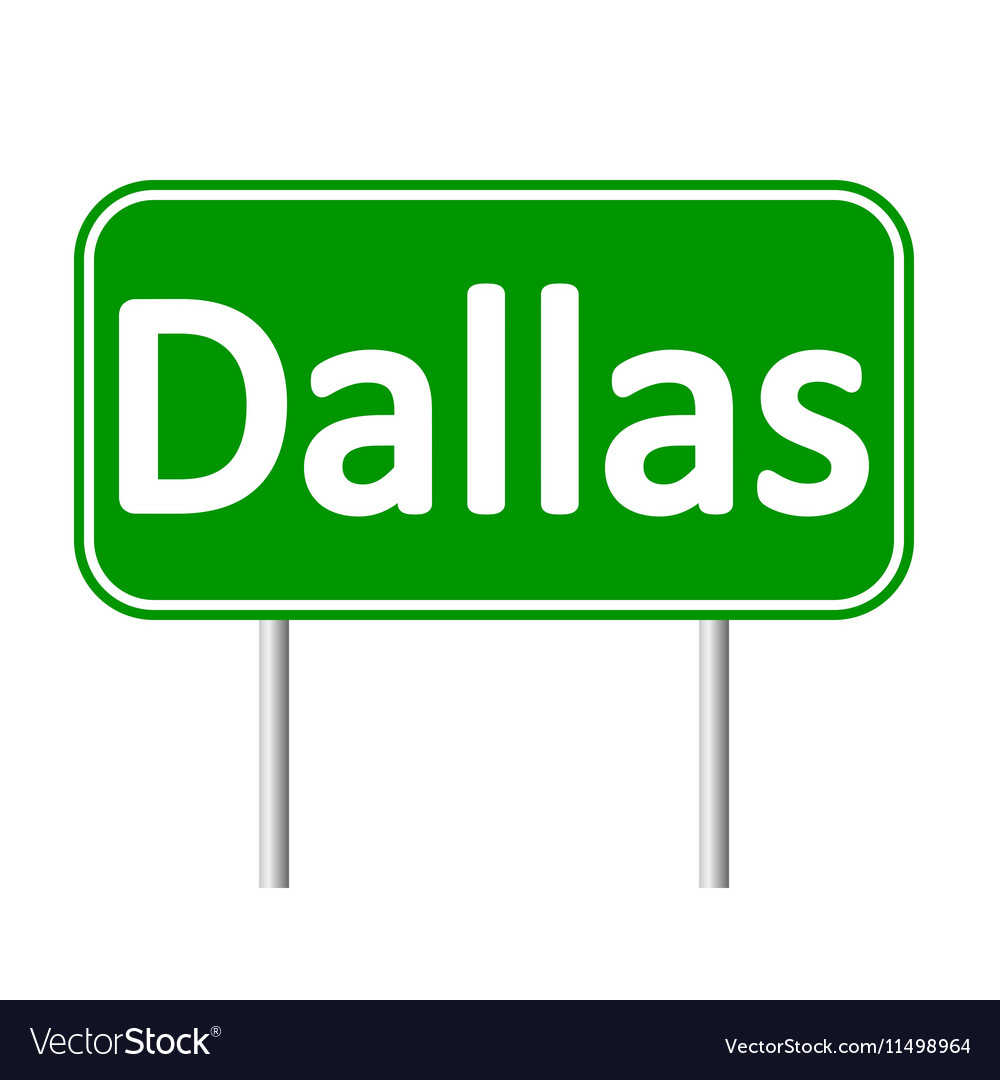 Dallas grünes Straßenschild