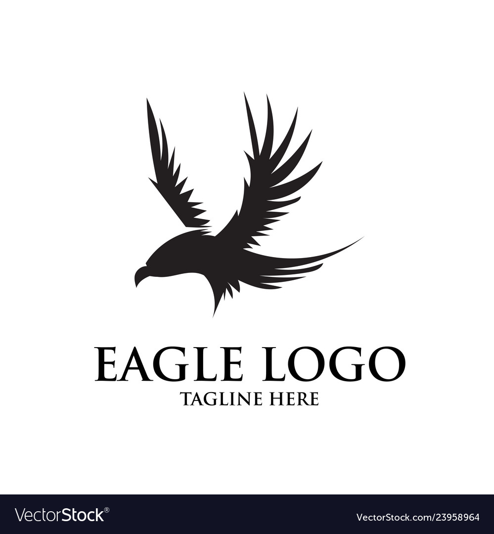 Eagle logo designs simple elegant Royalty Free Vector Image