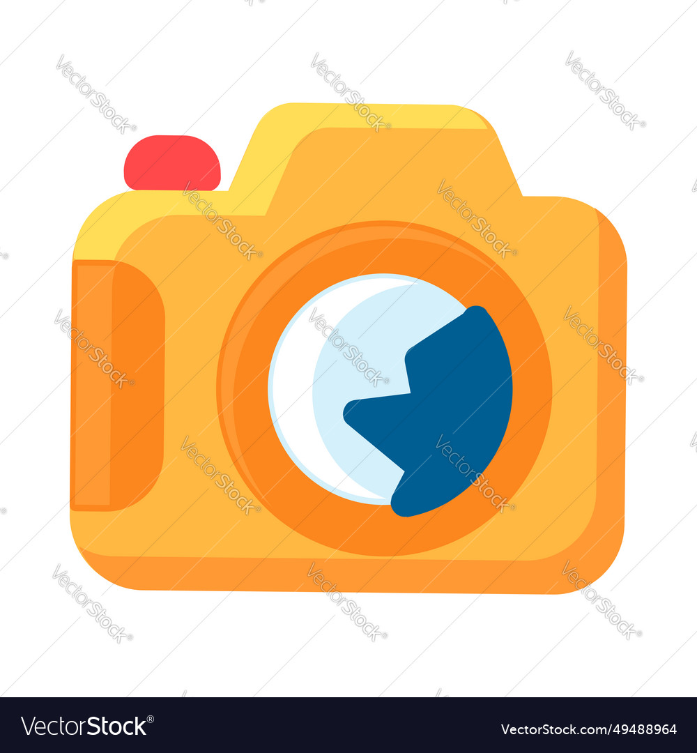 Flat e waste broken digital slr camera icon