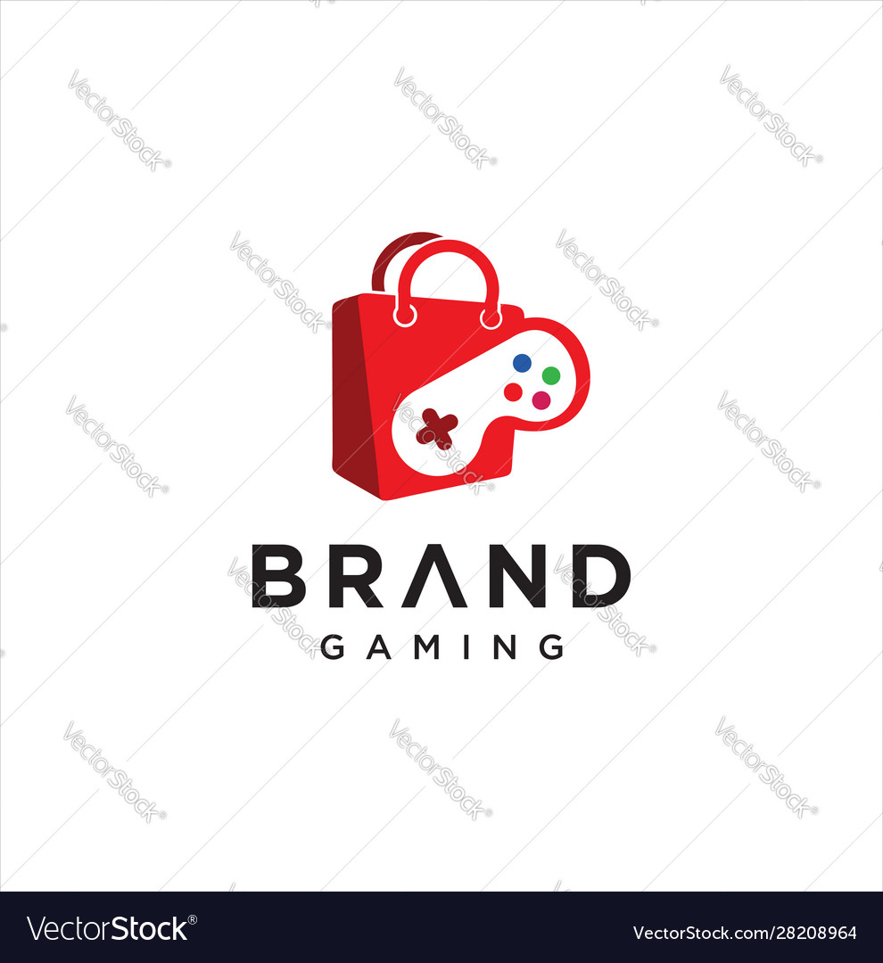 Premium Vector  Online game store logo icon