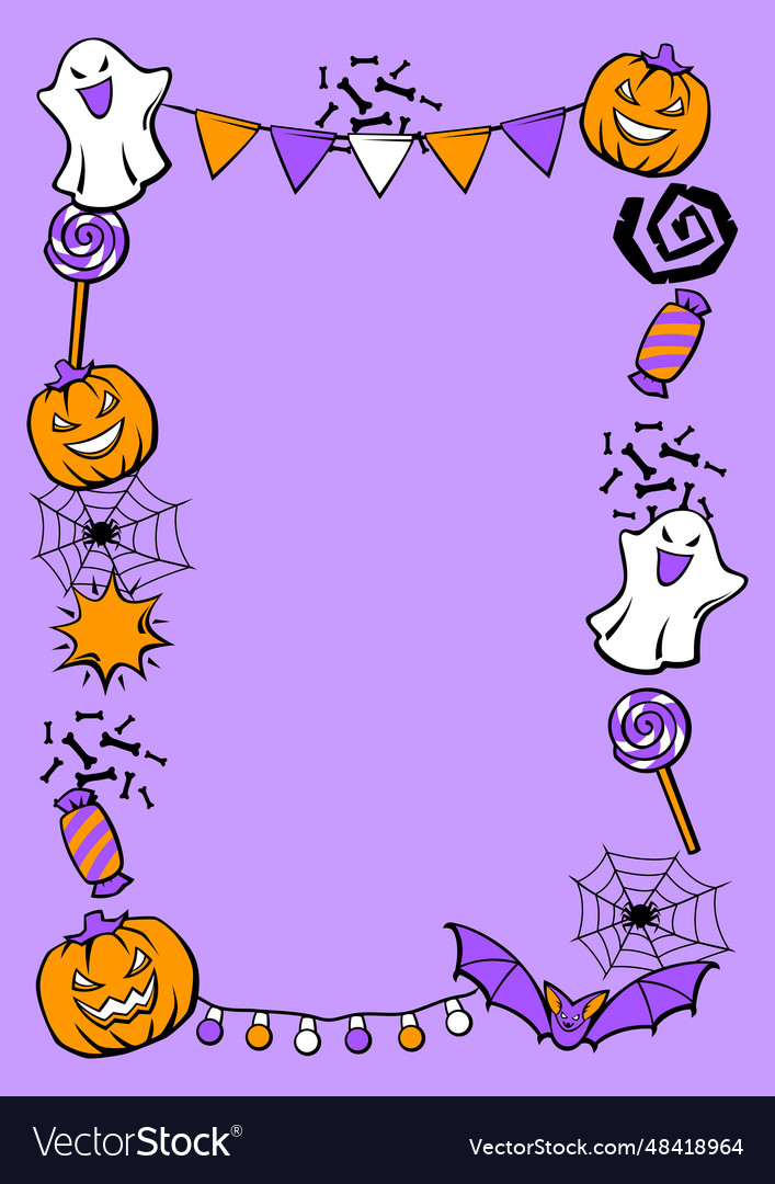 Happy halloween frame holiday background