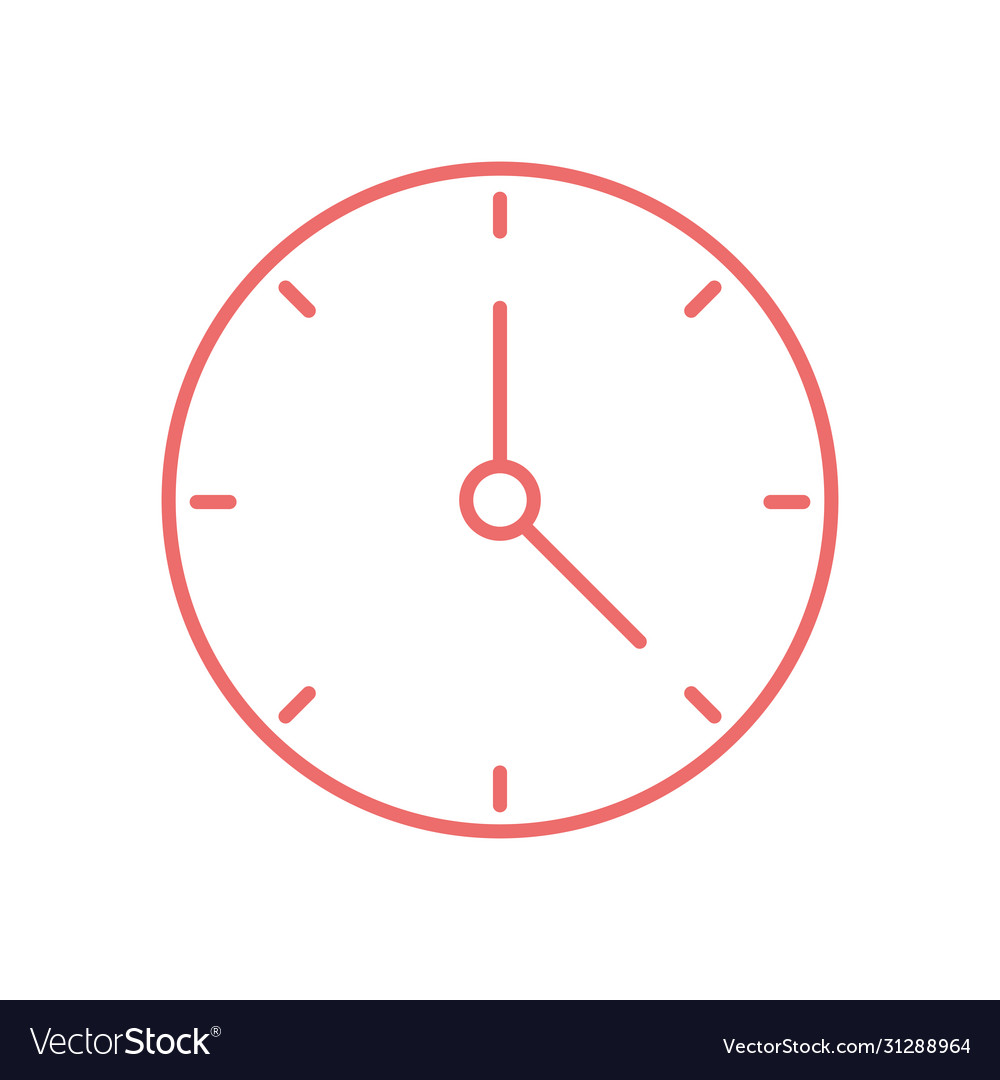 Isolated clock line style icon design