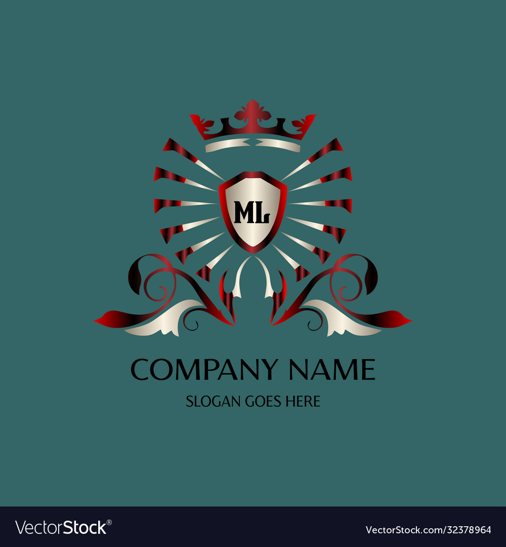 Ml initial logo with colorful circle template Vector Image Ml initial logo with colorful circle template