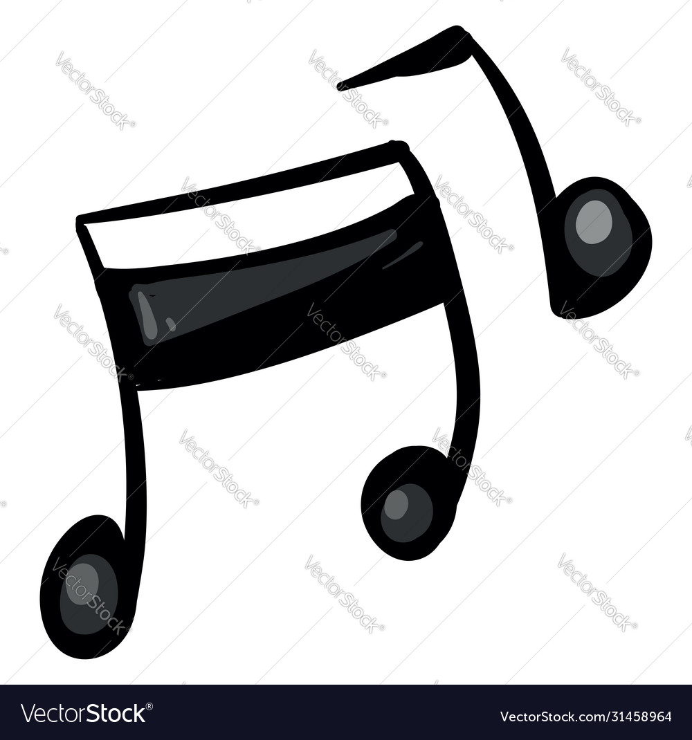 Music notes on white background Royalty Free Vector Image
