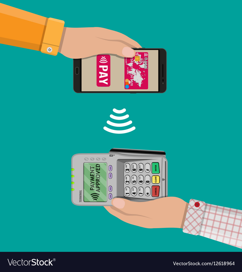 Nfc payment flat design style