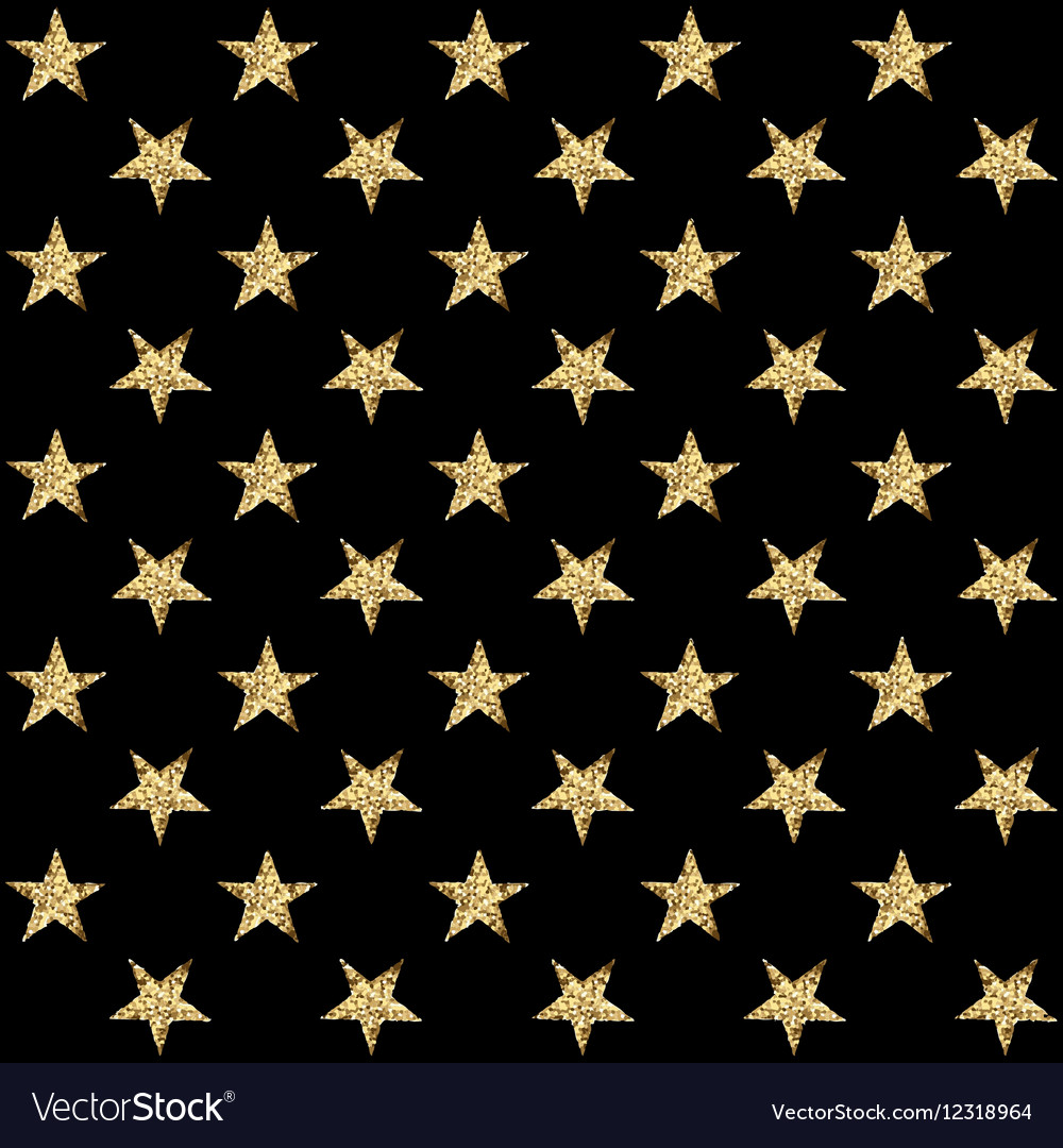Seamless pattern with golden stars