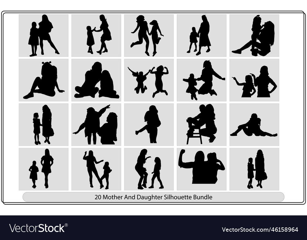 Silhouette of mother and child