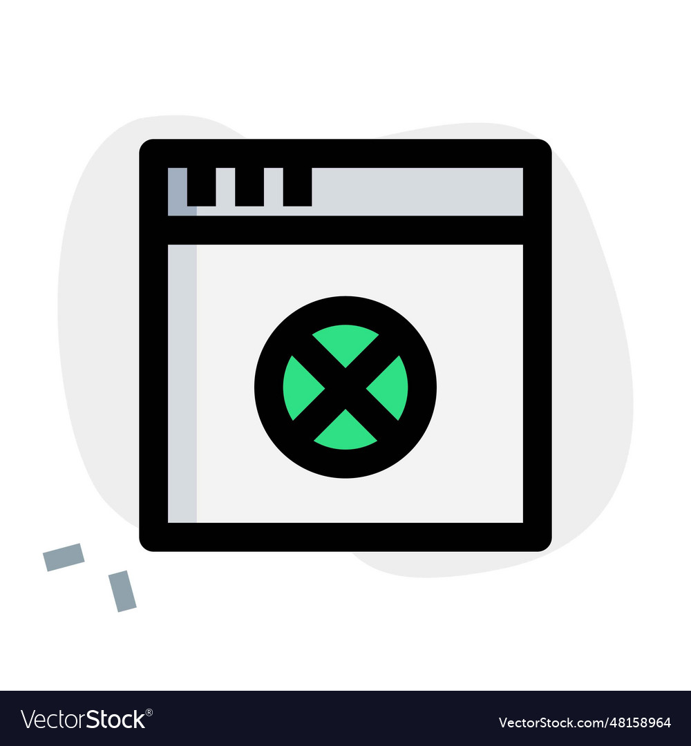 Site window displaying error from server breach