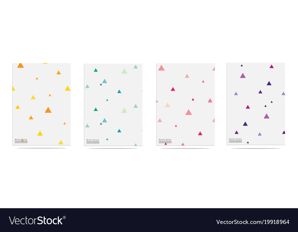 Triangle trendy geometric elements pattern set