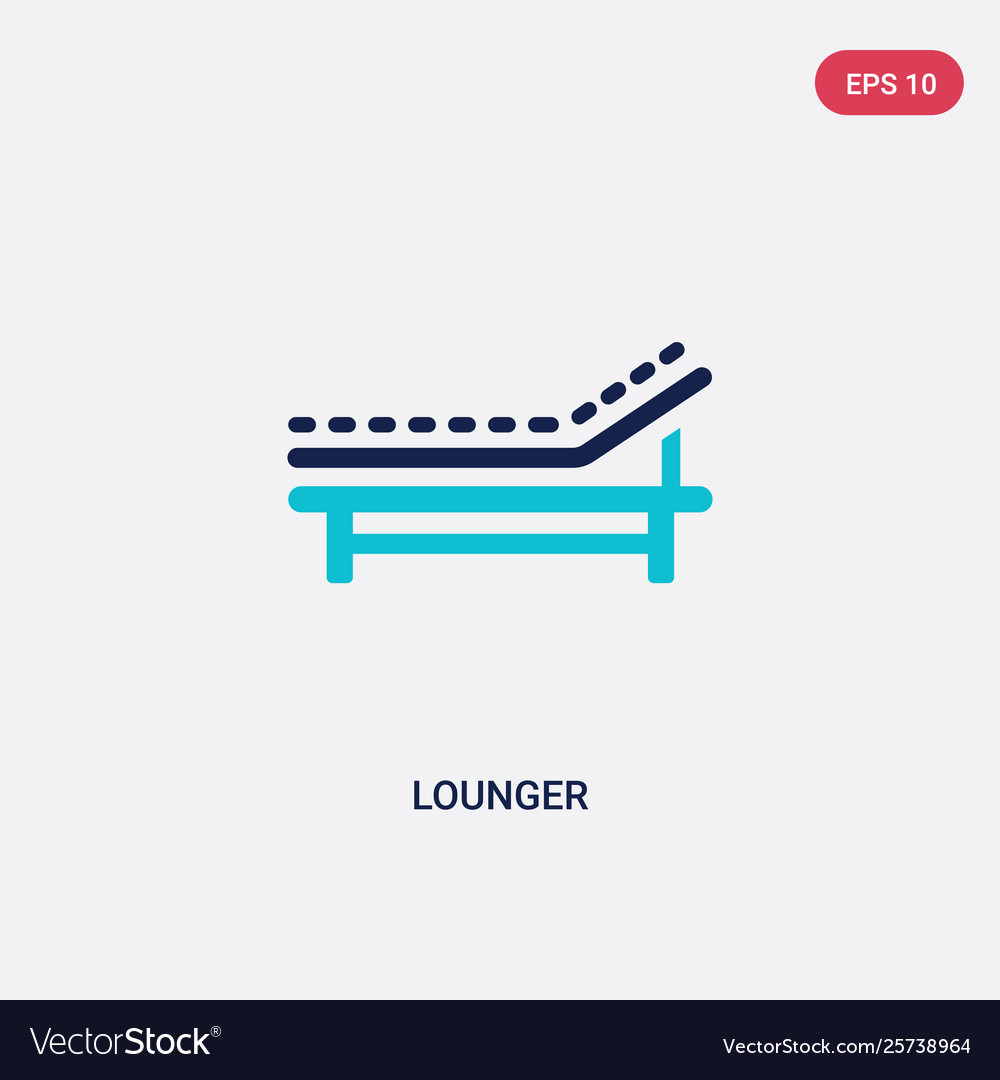 Two color lounger icon from furniture