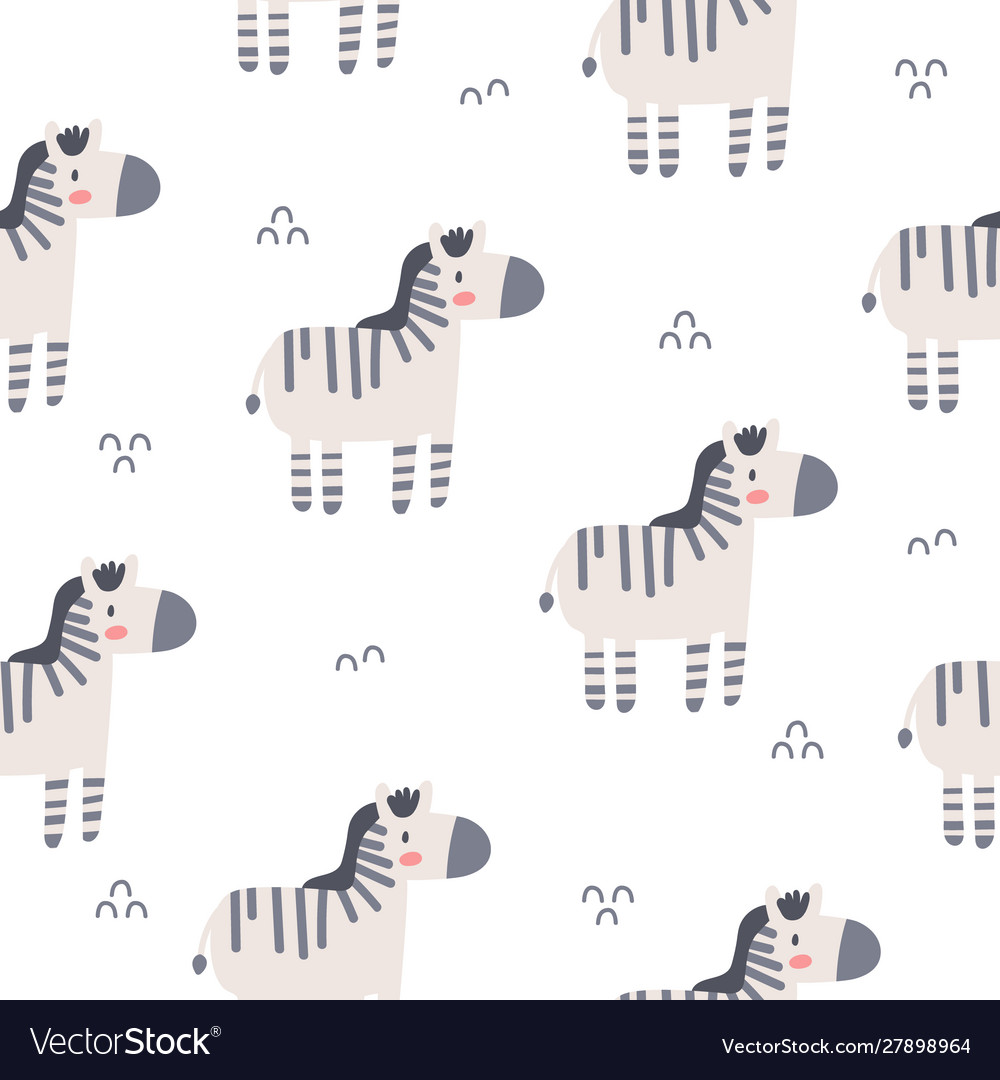 Zebra seamless pattern background vector image Zebra seamless pattern background