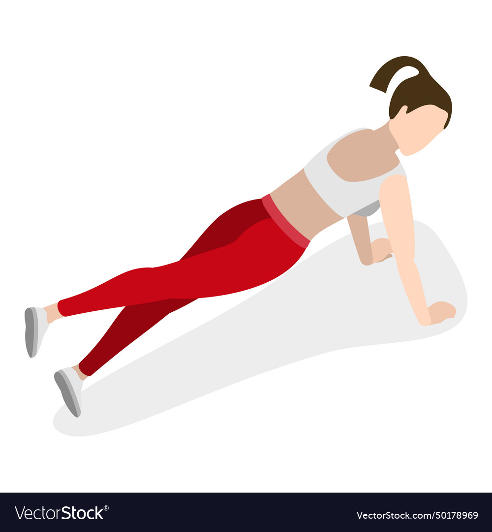 3d Isometric Flat Of Yoga Royalty Free Vector Image