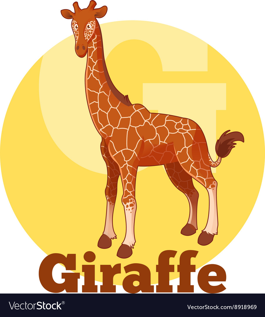 ABC Cartoon Giraffe Royalty Free Vector Image - VectorStock