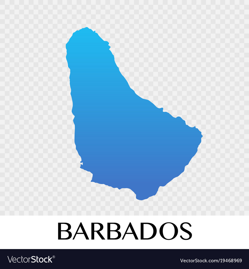 Barbados map in north america continent design Vector Image