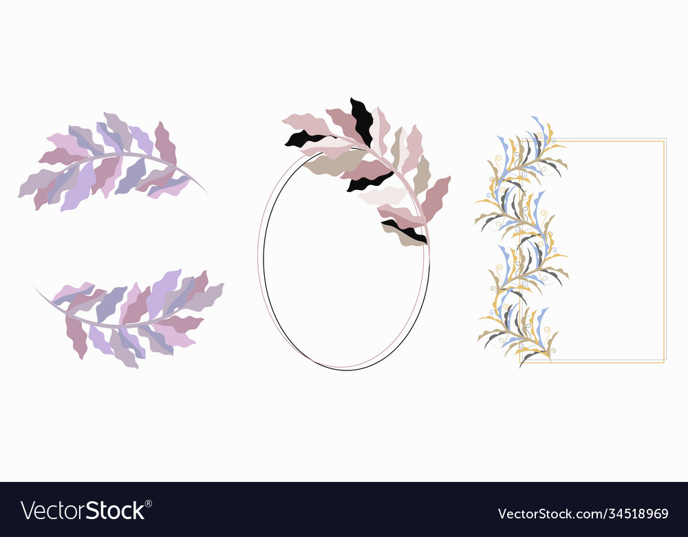 Branches with frames Vector Image Branches with frames