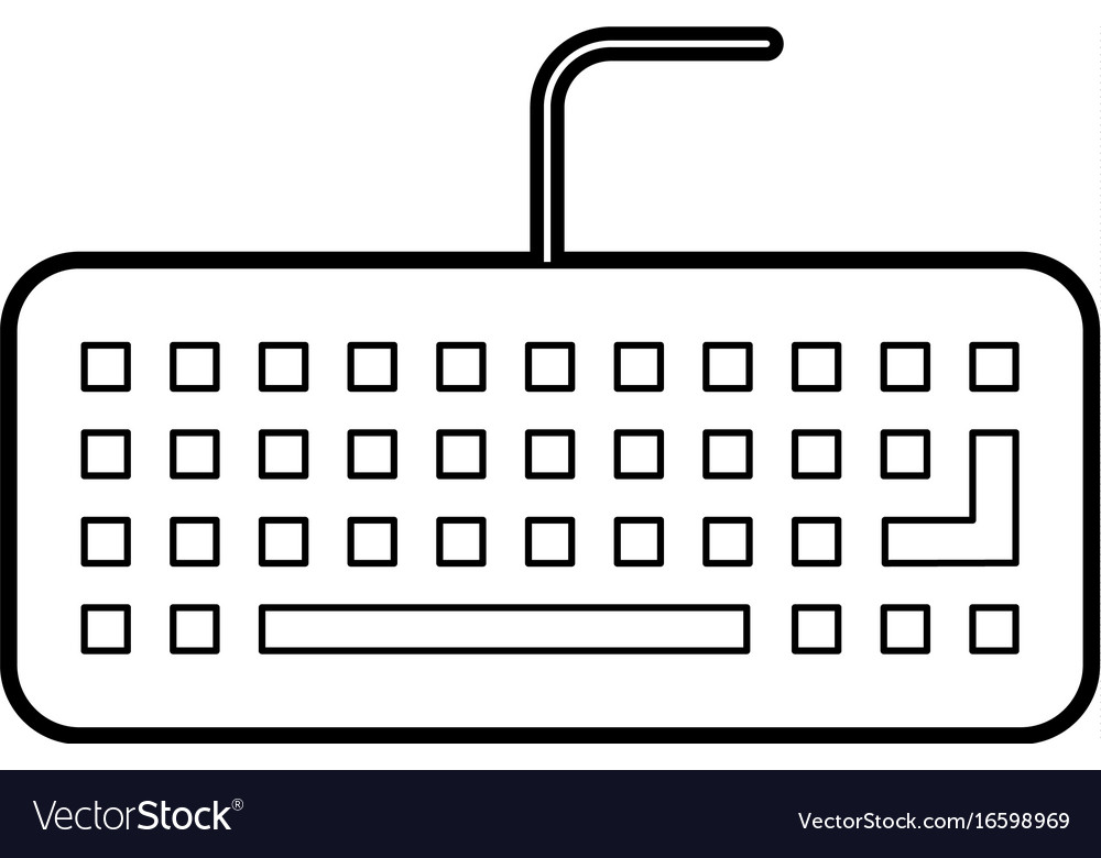 Computer keyboard isolated icon