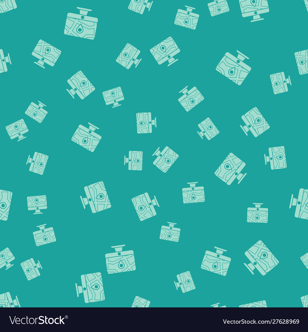 Green computer monitor and folded map vector image Green computer monitor and folded map
