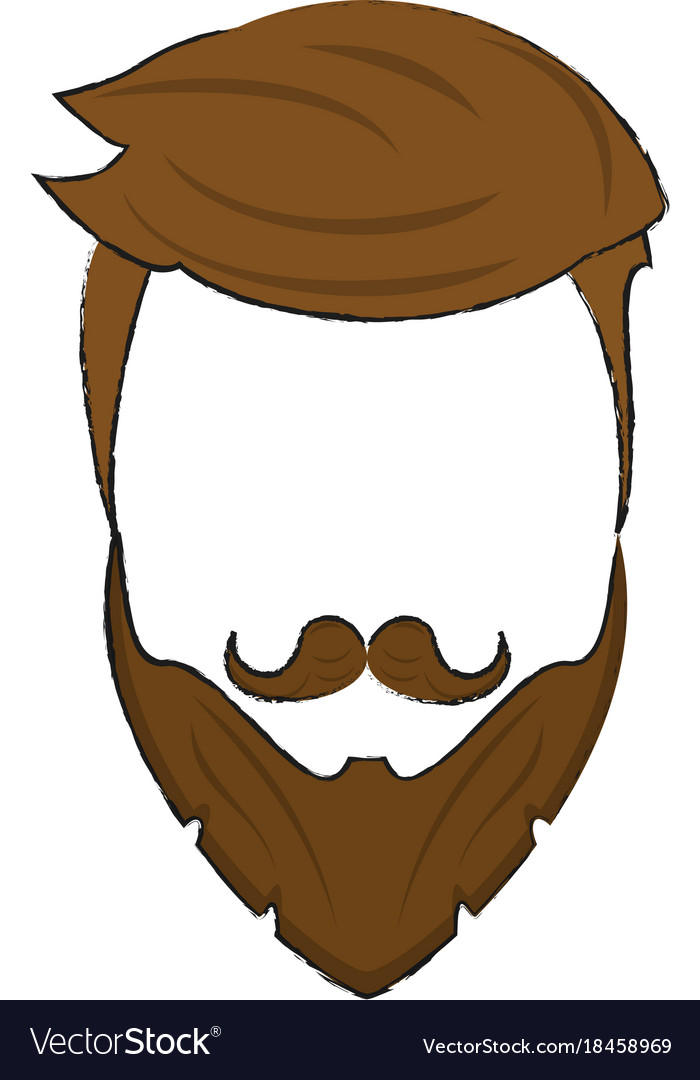 Hipster hairstyle and beard