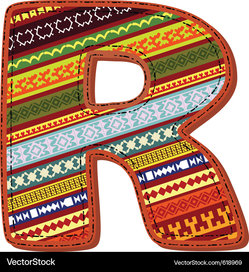 Letter Ornament Pattern Royalty Free Vector Image
