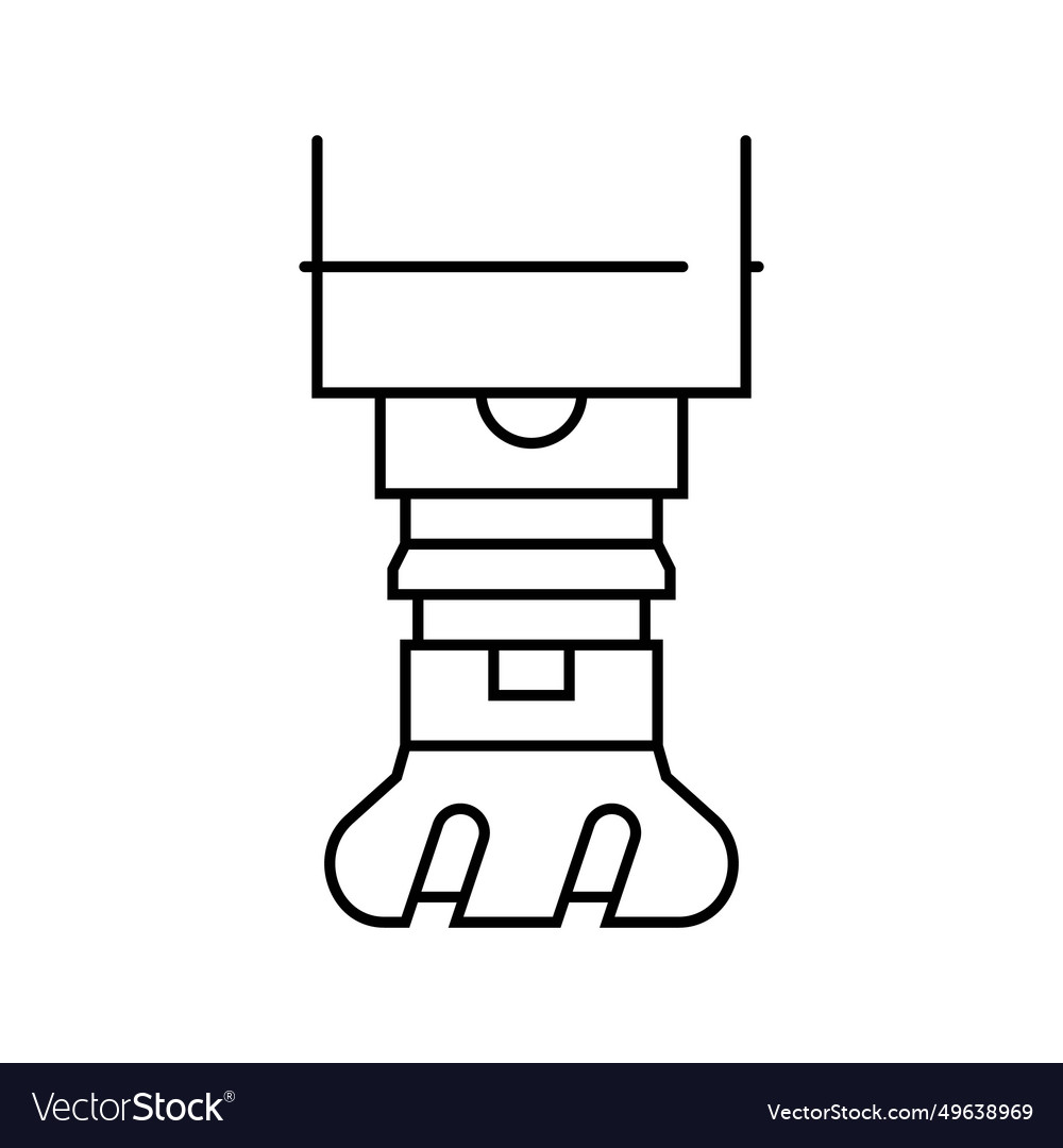 Machine tooling mechanical engineer line icon Vector Image Machine tooling mechanical engineer line icon