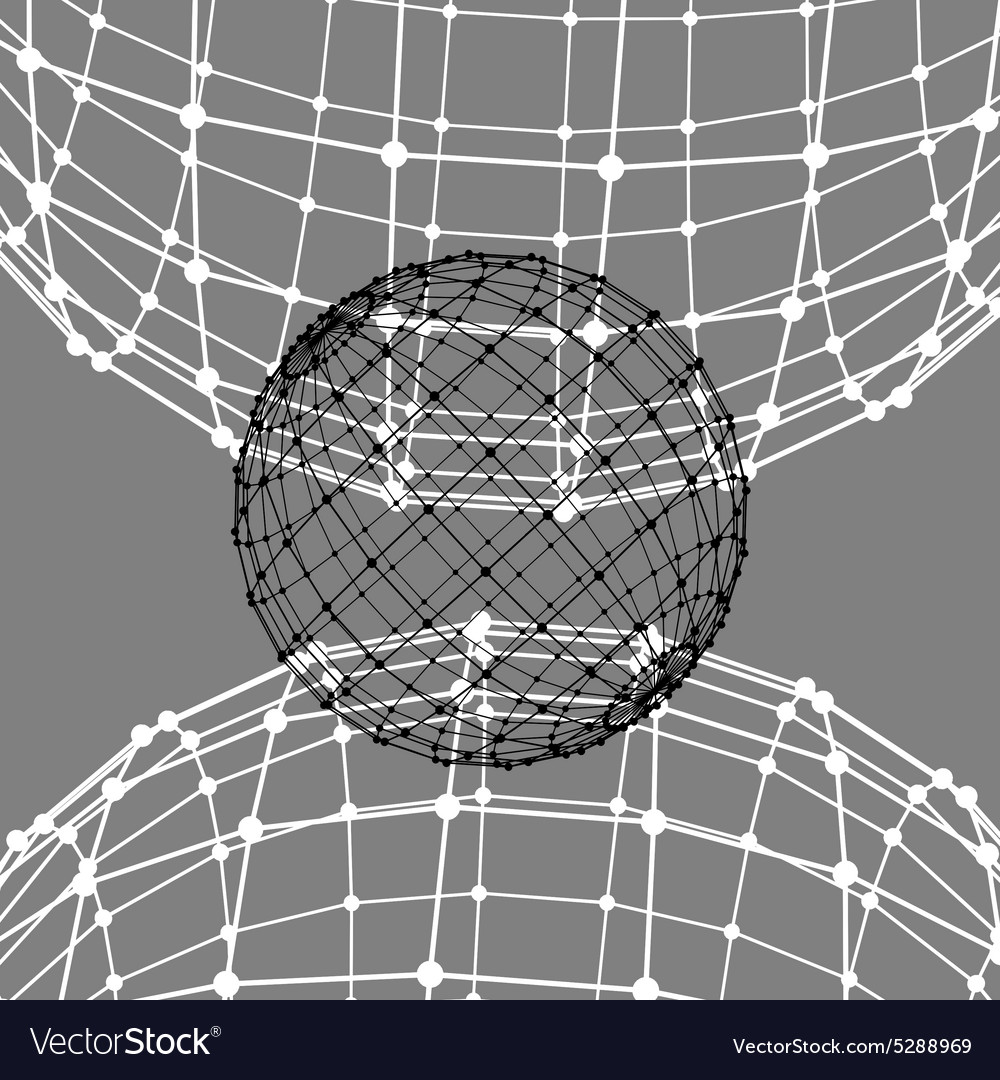 Mesh polygonal background scope of lines and dots