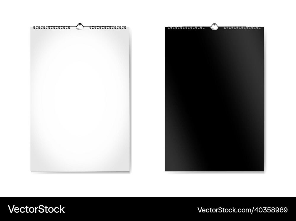 Mockup wall calendar on a spring isolated Vector Image
