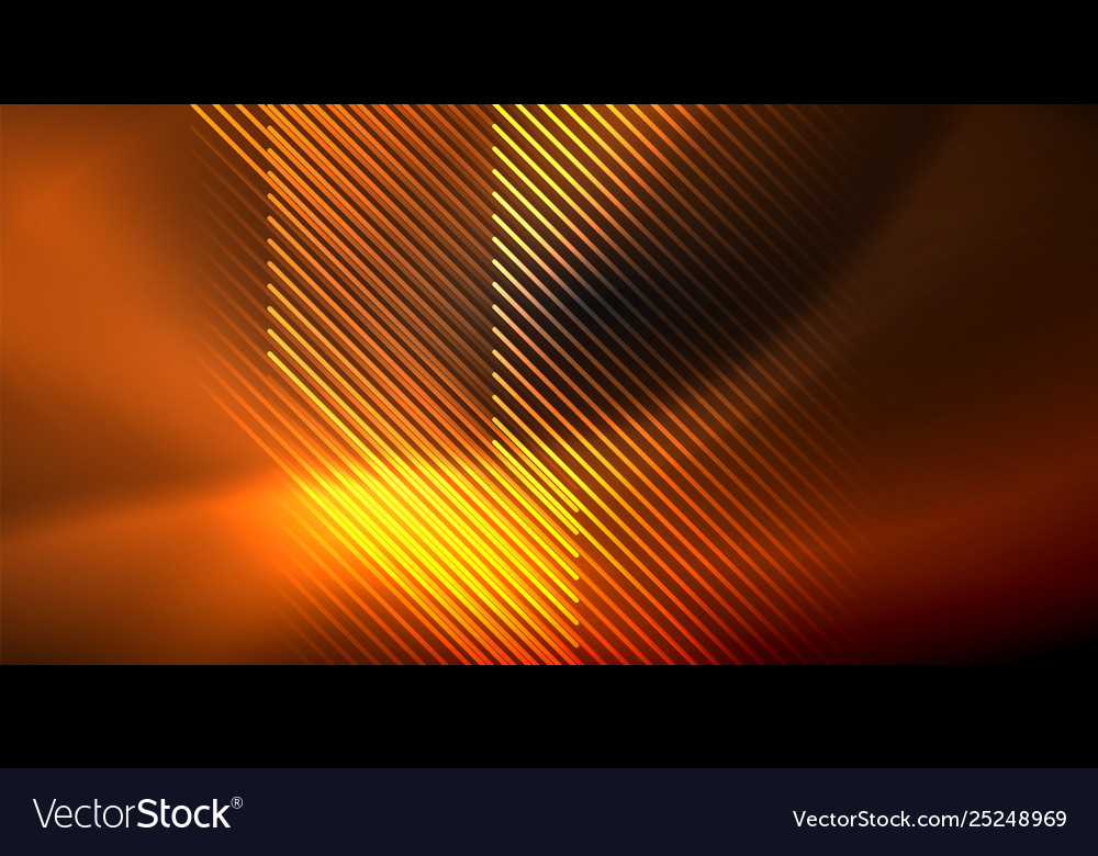 Neon color abstract lines vector image Neon color abstract lines