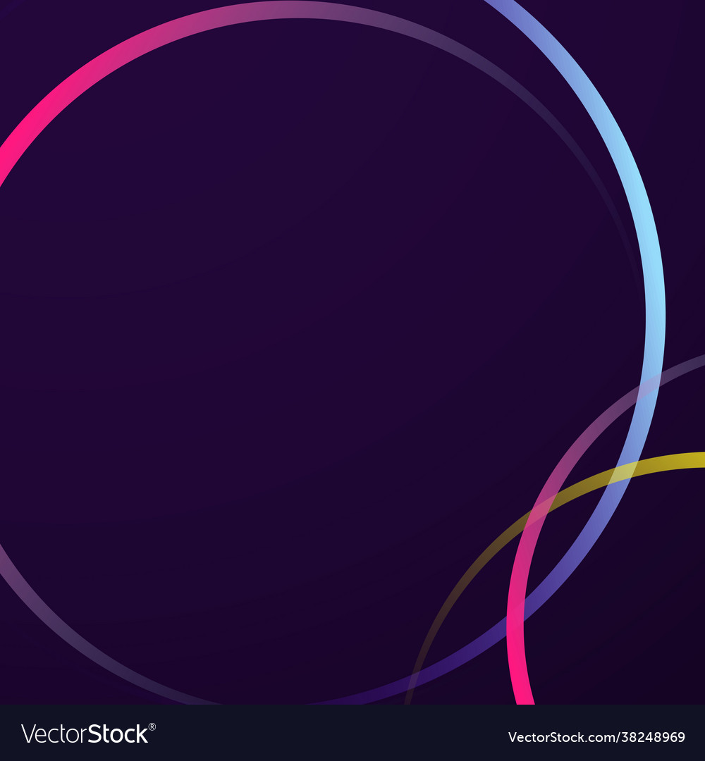 Neon gradient curve frame template