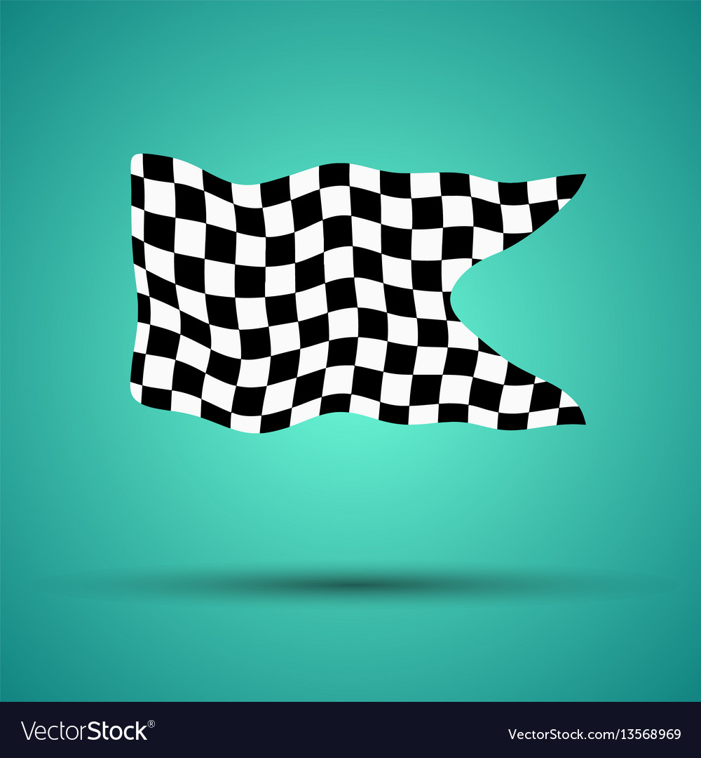 Racing background with checkered flag vector image Racing background with checkered flag